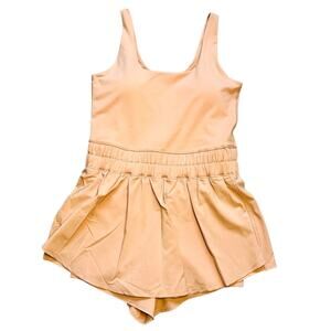 NWT Yogalicious Lux Pati Romper Blush Pink Skort Active Large